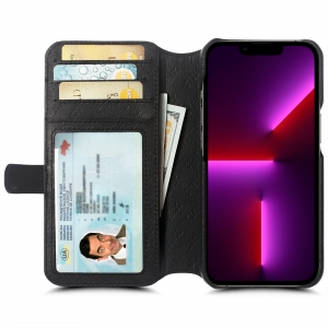 Чохол книжка Stenk Premium Wallet для Apple iPhone 13 Pro Max Чорний