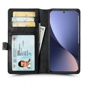 Чехол-портмоне Stenk Premium Wallet для Xiaomi 12 5G Чёрный
