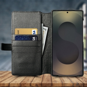 Чохол-портмоне Stenk Premium Wallet для Samsung Galaxy S25 Ultra Чорний