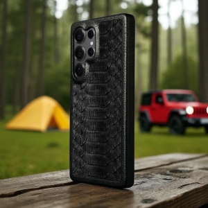 Накладка Stenk ExBacker Python Scales Samsung Galaxy S25 Ultra Чорний