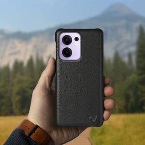 Шкіряна накладка Stenk Cover для OPPO Reno13 F 4G Чорний